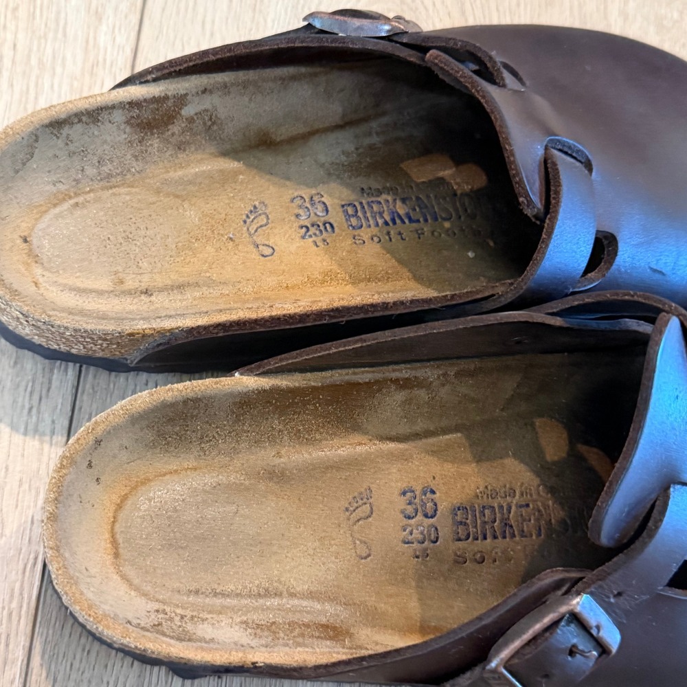 Birkenstock Boston Soft Footbed Oiled Leather Clogs Dark Brown EU 36 US 5 5.5 - Picture 2 of 8